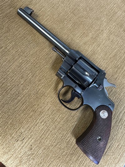 Colt Pre-war. Officers Model 3rd issue Flat Top .38 Special 6”bbl - Image 1 of 25