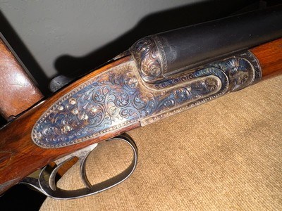 Scarce and outstanding Highly regarded Union Armera Model 214 12 gauge side lock SxS shotgun. - Image 9 of 25