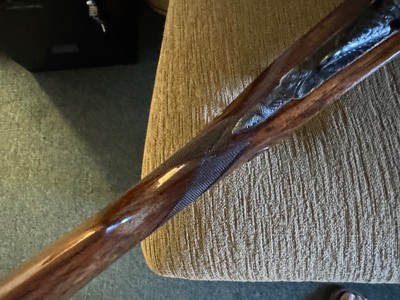 Scarce and outstanding Highly regarded Union Armera Model 214 12 gauge side lock SxS shotgun. - Image 12 of 25