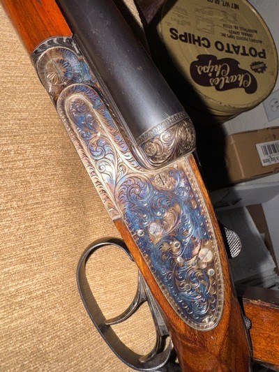 Scarce and outstanding Highly regarded Union Armera Model 214 12 gauge side lock SxS shotgun. - Image 1 of 25