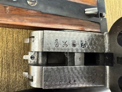 Scarce and outstanding Highly regarded Union Armera Model 214 12 gauge side lock SxS shotgun. - Image 24 of 25