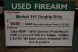Merkel 141 Double Rifle 9.3x74R LNIB W/Extras
- 2 of 19