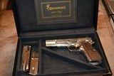 Browning Hi Power Renaissance Silver NEW From the Custom Shop - 1 of 20