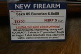 Sako Select 85 Bavarian RH 6.5x55 NEW - Full Stock! - 2 of 16