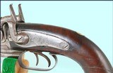 CRIMEAN WAR PERIOD DOUBLE BARREL PERCUSSION OFFICER’S PISTOL - 3 of 9