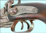 CRIMEAN WAR PERIOD DOUBLE BARREL PERCUSSION OFFICER’S PISTOL - 6 of 9