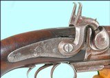 CRIMEAN WAR PERIOD DOUBLE BARREL PERCUSSION OFFICER’S PISTOL - 8 of 9