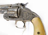 Stunning Nimschke Style New York Engraved Smith & Wesson Model 3, First Model Russian Single Action. - 2 of 11