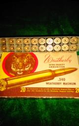 Weatherby 340 Magnum tiger boxes with 38 pieces of brass - 4 of 4