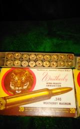 Weatherby 340 Magnum tiger boxes with 38 pieces of brass - 3 of 4