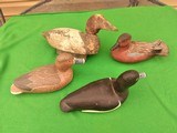 WOODEN DUCK DECOYS 7 TOTAL Louisiana And 1 OLD FACTORY CANVASBACK DRAKE
- 3 of 11