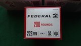 600 ROUNDS OF FACTORY 5.56 & ,223 REMINGTON 55 GRAIN AMMO, FEDERAL AND WINCHESTER - 1 of 2