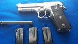 TAURUS PT 92 AF 9MM EXTRA PORTED BARREL WITH 3 MAGAZINE'S EXCELLENT PLUS - 12 of 15