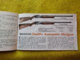 BROWNING SUPERPOSED 'COLLECTABLE ' POCKET MANUALS
AND BOOKLETS, 1950's, 1963,1967 AND AUTO 5 - 5 of 16