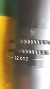 SIGHTRON * 12 X 42 MM A.O. WITH SUNSHADE * FINE CROSSHAIRS WITH A TARGET DOT CENTER *, AMERICAN MADE WITH A LIFE TIME WARRANTY - 10 of 12