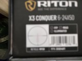Riton X3 Conquer* 6 -24 X 50 MM ( Front Focal Plane* W / ILLUMINATED RETICLE N.i.B With Papers - 11 of 15