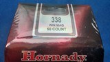 HORNADY***338 Winchester Magnum Brass unopened bag of 50 cases hard to get