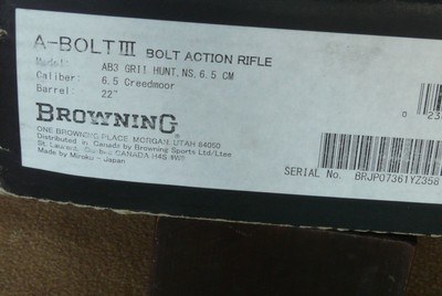 Browning a- Bolt NIB 6.5 Creedmore - Image 1 of 10
