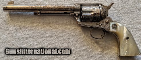 Colt SAA *RARE* Factory Engraved Silver Plated .45 Colt