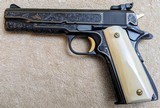 Colt MKIV Series 70 Gov. Model .45 ACP engraved by Angelo Bee - 3 of 9