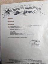 Winchester Model 1873 SRC 1st Model Factory Letter - 6 of 16