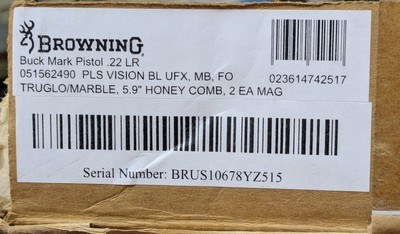 Browning Buck Mark Plus Vision UFX Blue .22 Pistol NIB - Image 12 of 14