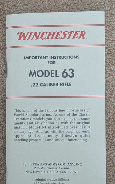 Winchester Model 63 Semi-Auto 22 LR Made in Japan NIB - Image 9 of 9