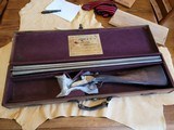 Jeffery, London 12 Ga SXS Shotgun Box lock with Jeffrey case beautifully engraved, Damascus,english - 2 of 15
