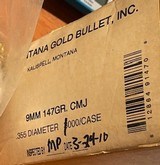 9MM Montana Gold 147Grain CMJ bullets