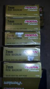 FEDERAL 7 MM REMINGTON MAGNUM 150 GR. BOAT-TAIL SOFT POINT - 1 of 2