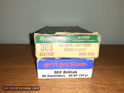 PPU PRIVI PARTIZAN 303 BRITISH AMMO