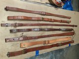 SWEDISH MAUSER ,MILITARY ,SPORTING RIFLE LEATHER SLINGS VARIOUS WIDTHS