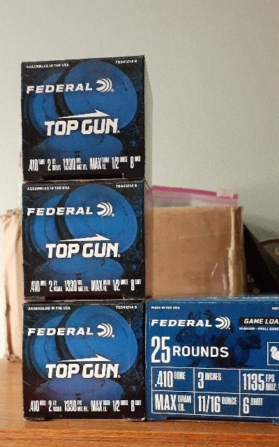 FEDERAL NOT WINCHESTER ,REMINGTON .410 SHOTGUN SHELLS NEW