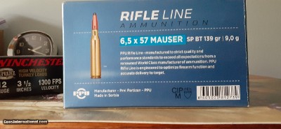 PPU 6.5X57 MAUSER NOT HORNADY WINCHESTER