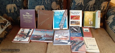 GUN AND HUNTING REFERENCE BOOKS .