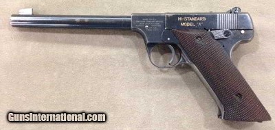 HIGH STANDARD MODEL A .22LR PISTOL W/6.75 INCH BARREL - VERY GOOD CONDITION -