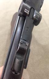 GERMAN P-08 LUGER BY MAUSER (42 CODE) DATED 1939 MATCHING W/HOLSTER -EXCELLENT- - 5 of 14