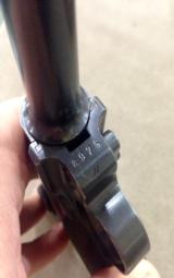 GERMAN P-08 LUGER BY MAUSER (42 CODE) DATED 1939 MATCHING W/HOLSTER -EXCELLENT- - 7 of 14