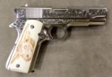 COLT SERIES 70 COMBAT COMMANDER .45ACP CUSTOM ENGRAVED GUN & GRIPS -MINT- - 2 of 9