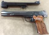 S&W Model 41 with both barrels and slides .22lr - excellent overall A Prefix Gun. - 1 of 8