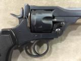 WEBLEY MK VI .455 CONVERTED TO .45acp W/HALF MOON CLIPS, NAVAL ISSUE - 95% - 4 of 15