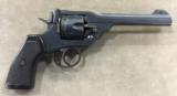 WEBLEY MK VI .455 CONVERTED TO .45acp W/HALF MOON CLIPS, NAVAL ISSUE - 95% - 2 of 15