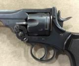 WEBLEY MK VI .455 CONVERTED TO .45acp W/HALF MOON CLIPS, NAVAL ISSUE - 95% - 3 of 15