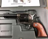 RUGER VAQUERO SHERIFF'S MODEL .45 COLT 3&3/4 INCH CASE COLOR/BLUE JUST ABOUT PERFECT IN THE ORIGINAL BOX W/LABEL
- 1 of 7