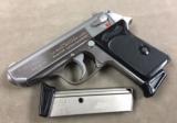 WALTHER MODEL PPK .380 STAINLESS STEEL, 2 MAGAZINES, ETC. - 2 of 5