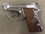 Beretta Model 21A .25 ACP Factory Nickel - excellent - - 1 of 5
