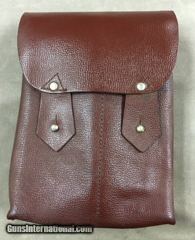 Two Each Romanian Leather Magazine Pouch - each holds 4 AK or 4 AR 30 Round Mags