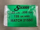 Sierra .308 155 Grain HPBT MatchKing - box of 500 - 1 of 1