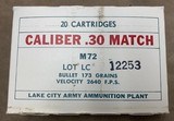 Lake City .30-06 Match Circa 1968 Full Can 400 Rds One Lot No - minty - - 3 of 5