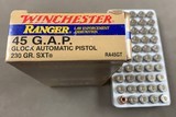 Winchester Ranger .45 GAP 230 Grain SXT (Ranger T) - 127 Rounds Total - - 1 of 1